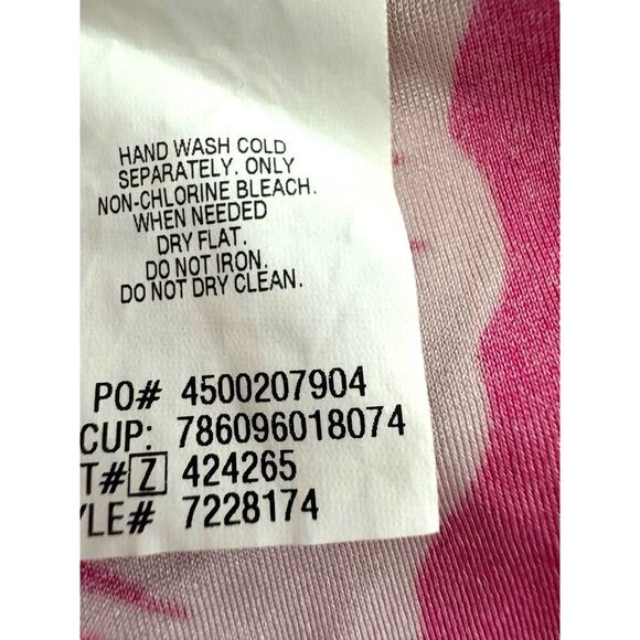 Speedo One Piece Swimsuit Size 12 Pink Tropical Print Racerback - Picture 9 of 12